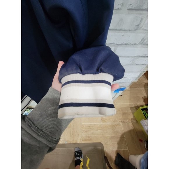 NFL Reebok New England Patriots 1/4 Zip Blue Heavy Pullover Jacket Men 3XL - Picture 4 of 12